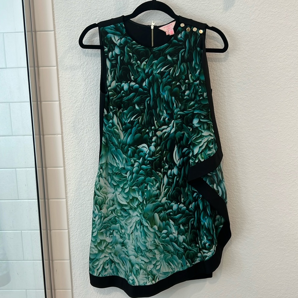 Ted Baker London Patra Rosette Dress In Green Women's Size 1 US 4